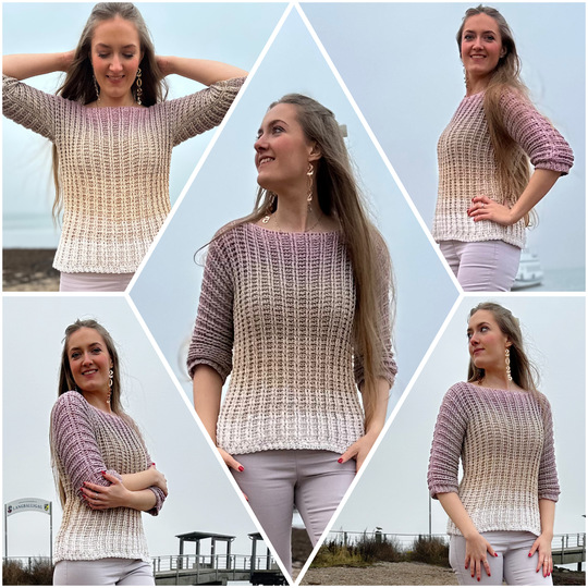 Häkelanleitung 2-Bobbel-Häkelpulli "Paris"