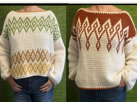 Overlaymuster - Pullover - Häkelanleitung