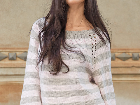 Gestreifter Raglanpulli