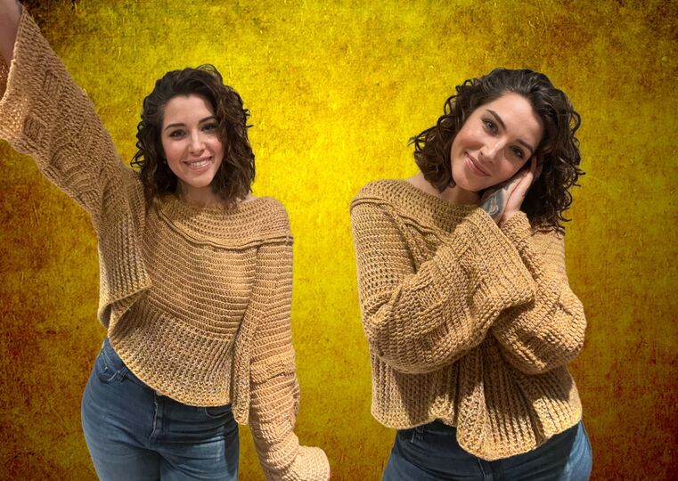 Häkelanleitung Pullover "YELLOW DROP"