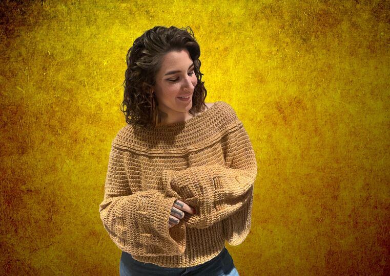 Häkelanleitung Pullover "YELLOW DROP"