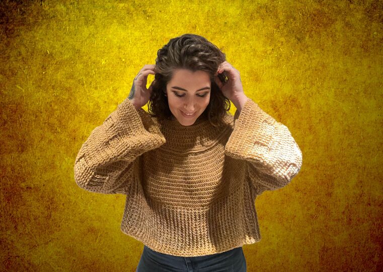 Häkelanleitung Pullover "YELLOW DROP"