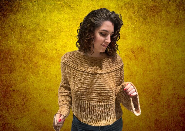 Häkelanleitung Pullover "YELLOW DROP"