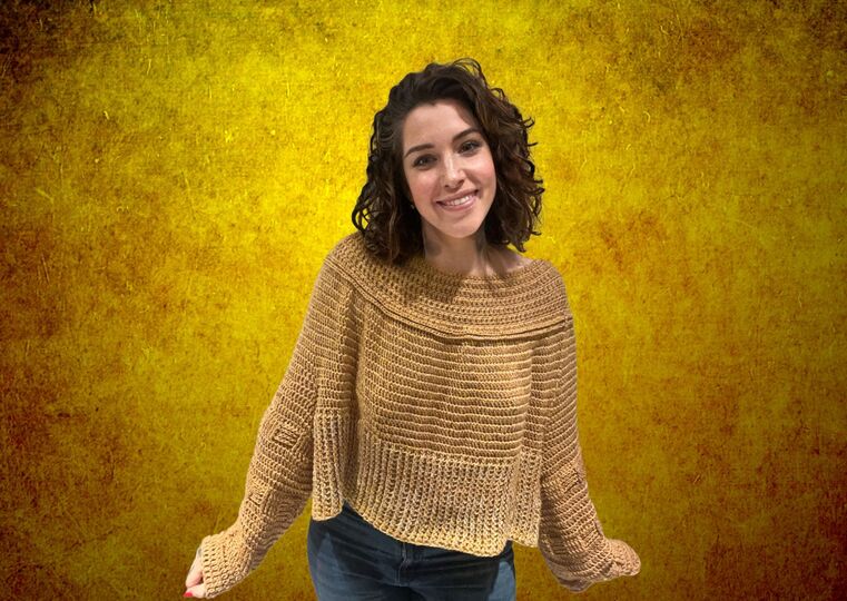 Häkelanleitung Pullover "YELLOW DROP"