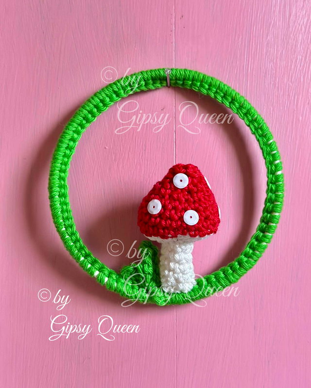 Häkelanleitung Fliegenpilz-Lichterkette  DIY Herbstdeko, Wohnaccessoires - Bild 4