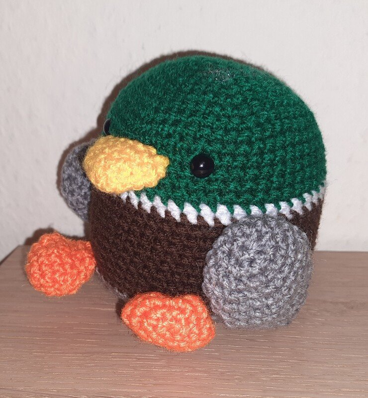 Steh-auf-Männchen * gehäkelte Ente * Amigurumi * Kuscheltier - Bild 2