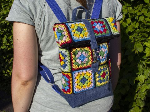 Granny Rucksack - Häkelanleitung von CaroKunterbunt