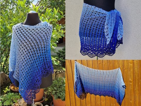 Häkelstola Land der Ozeane