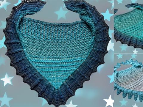 Häkelanleitung Dreieckstuch "Evas Jahr 2024" - mit 2 Randvarianten