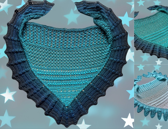 Häkelanleitung Dreieckstuch "Evas Jahr 2024" - mit 2 Randvarianten