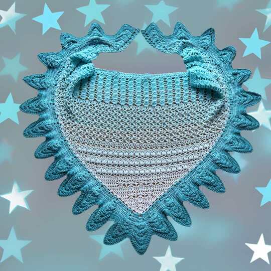 Häkelanleitung Dreieckstuch "Evas Jahr 2024" - mit 2 Randvarianten