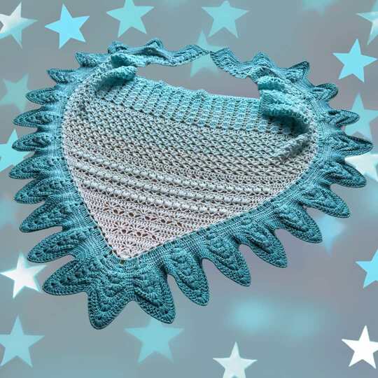 Häkelanleitung Dreieckstuch "Evas Jahr 2024" - mit 2 Randvarianten