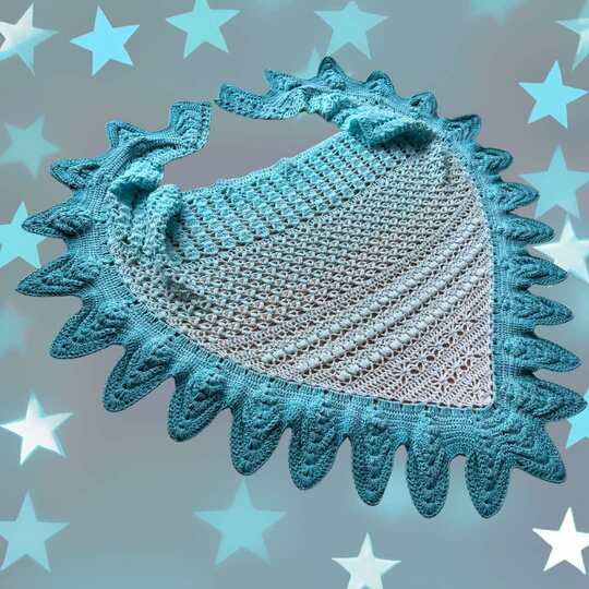 Häkelanleitung Dreieckstuch "Evas Jahr 2024" - mit 2 Randvarianten