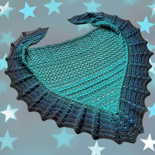 Häkelanleitung Dreieckstuch "Evas Jahr 2024" - mit 2 Randvarianten