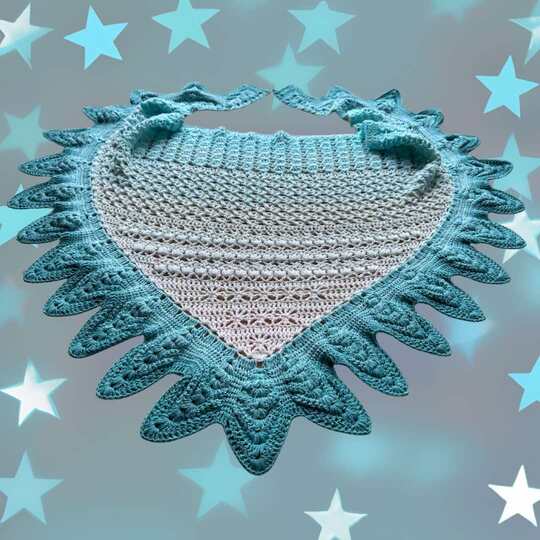 Häkelanleitung Dreieckstuch "Evas Jahr 2024" - mit 2 Randvarianten