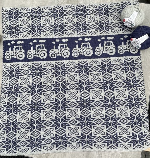 Babydecke Norway-Traktor Double Face