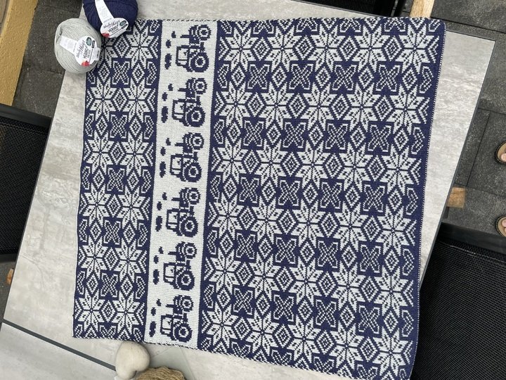 Babydecke Norway-Traktor Double Face