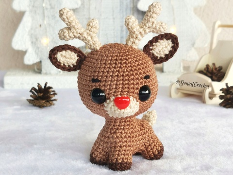 Little Reindeer Low Sew Amigurumi Pattern - Step-by-Step Crochet Tutorial