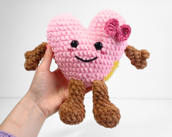 Verliebtes Herzpaar - Herz Amigurumi für Valentinstag - Häkelanleitung
