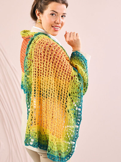 STOLA SPITZENKANTE, gehäkelt