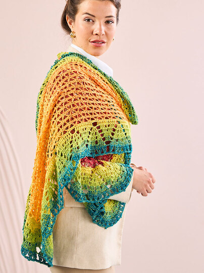 STOLA SPITZENKANTE, gehäkelt