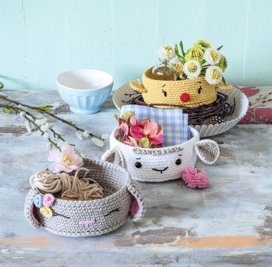 Tierische Dekok&ouml;rbchen H&auml;keln