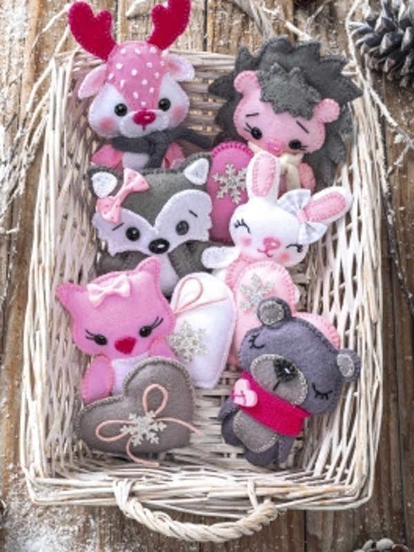 Waldtiere in Pink N&auml;hen