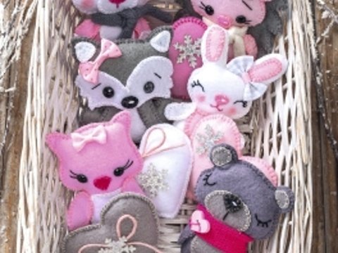 Waldtiere in Pink Nähen