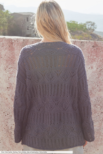 Grauer Mustermixpulli