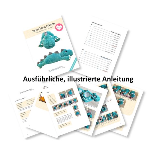 Häkelanleitung XL Schlummerdino