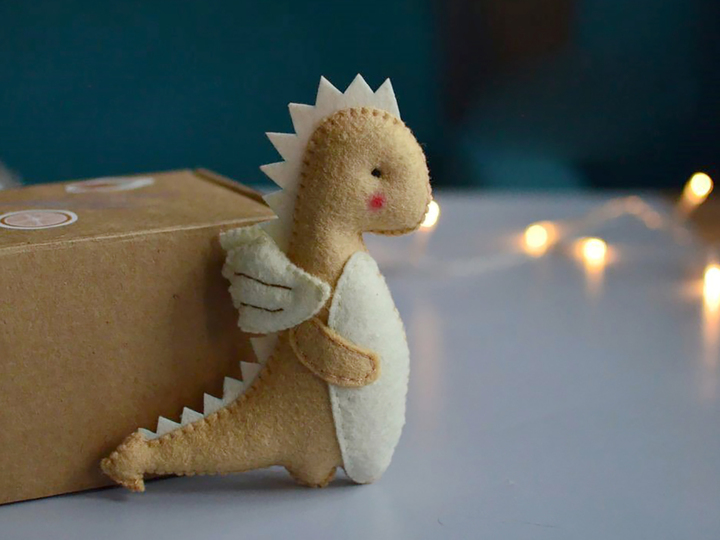 Dragon felt PDF Pattern. DIY animal felt toys