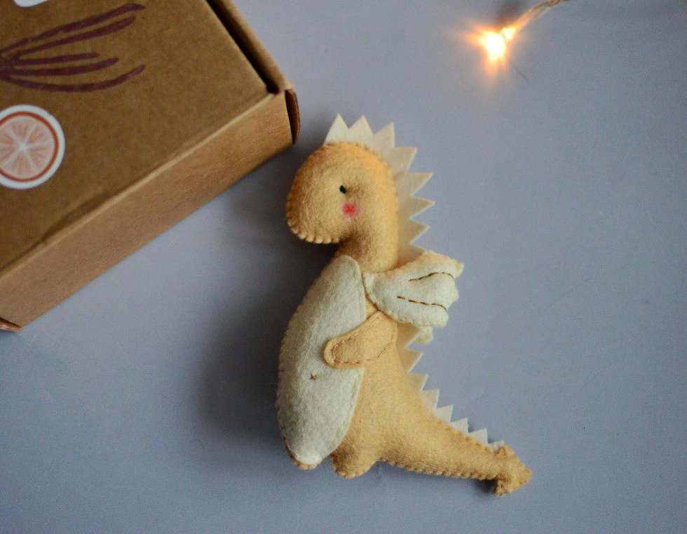 Dragon felt PDF Pattern. DIY animal felt toys - Sewing