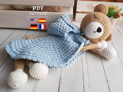 Häkelanleitung, Kuscheldecke Bär