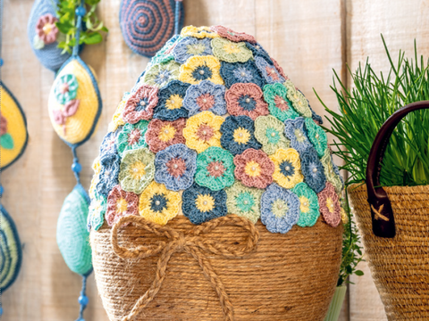 Bunte Blüteneier in groß und klein - Häkeln
