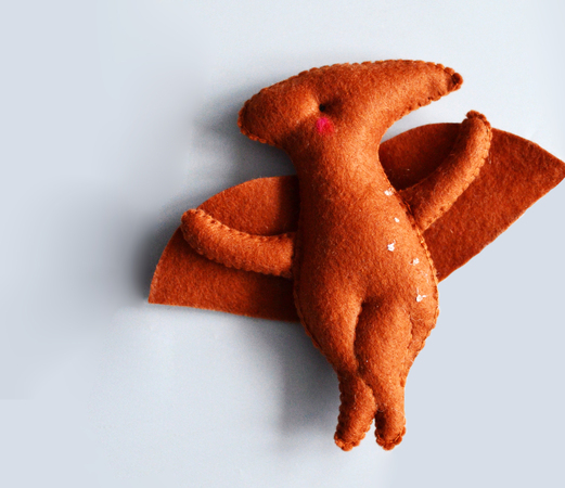 Dinosaur Hand-Sewing Pattern Set for Soft Felt Toys