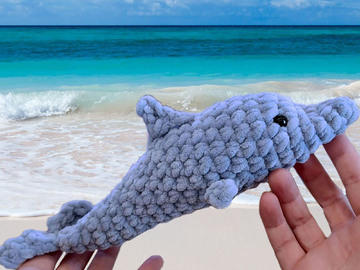 No-Sew Plush Dolphin Crochet Pattern - Amigurumi DIY Tutorial