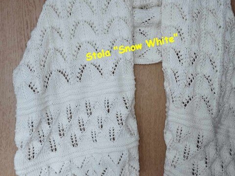 Stola, gestrickt Ajourmuster