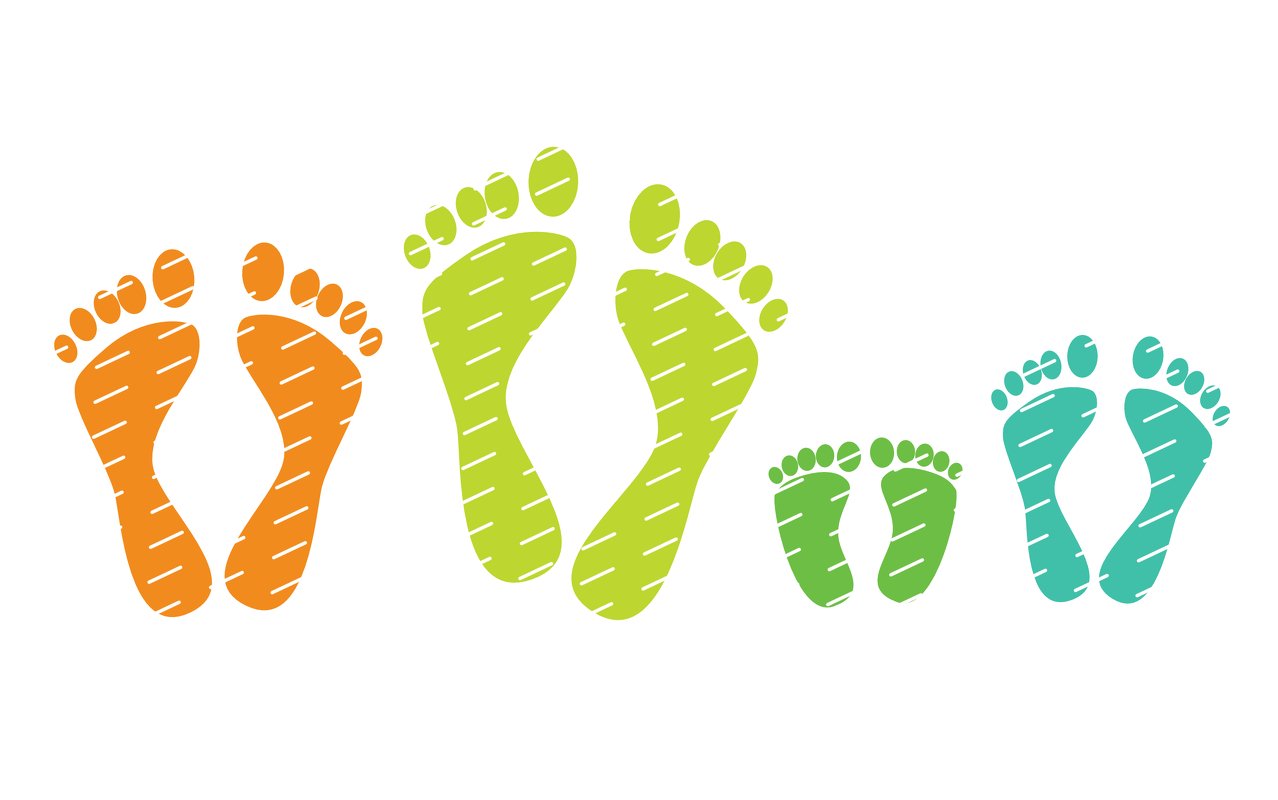 Funny family feet as DXF, PDF - digital file for plotting