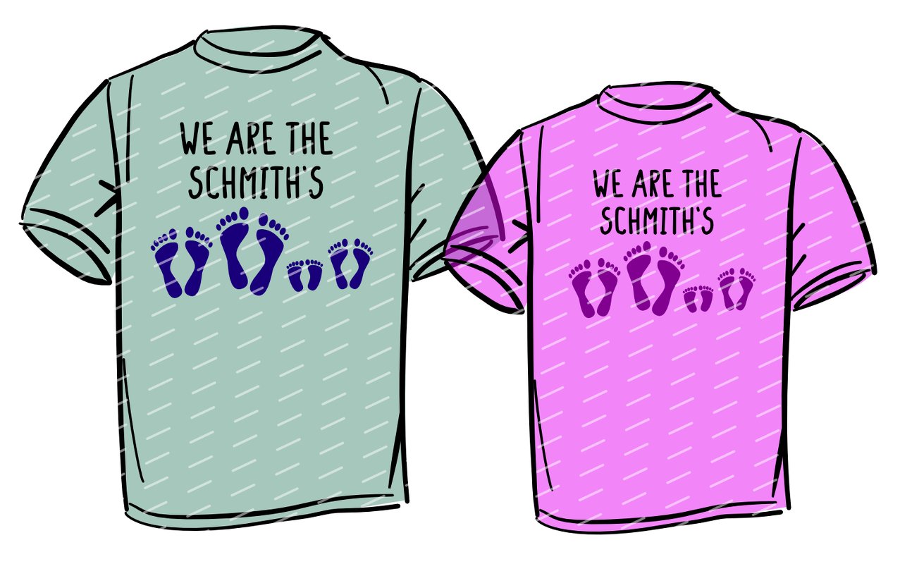 Witzige Familien Füße als DXF, PDF - digitale Datei zum Plotten