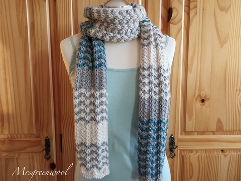 Strickanleitung für Schal "Gletscher"