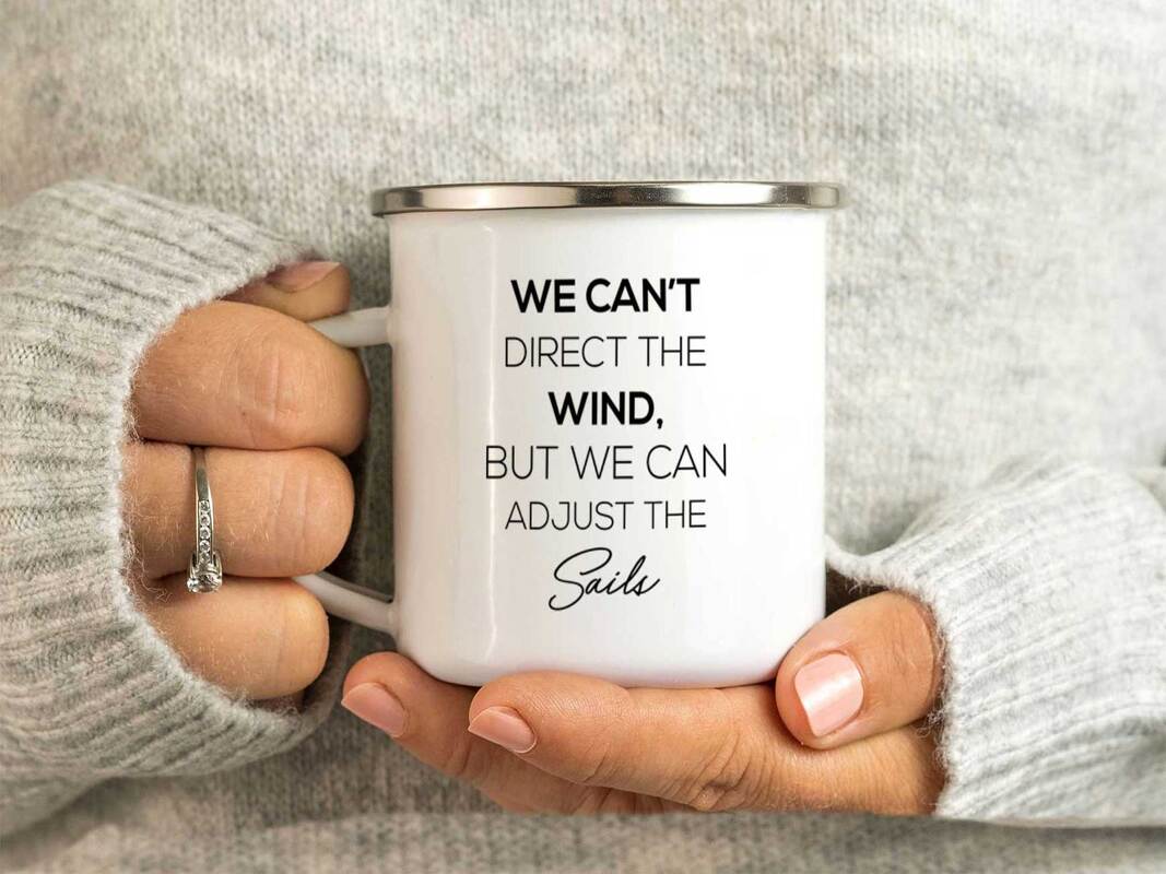 Plotterdatei EPS, PNG, DXF und SVG "WE CAN'T Direct THE WIND, BUT WE CAN.."