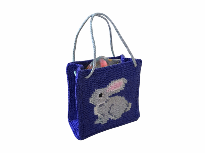 Crochet pattern bunny gift bag