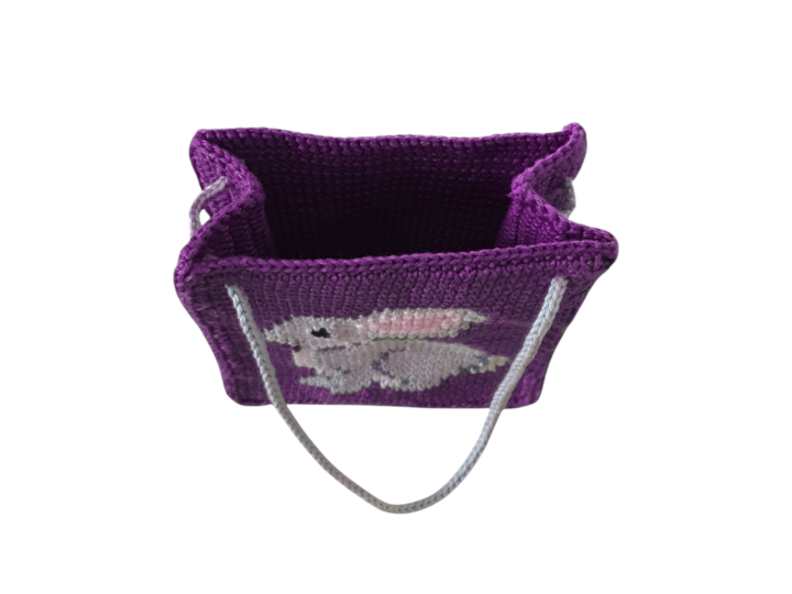 Crochet pattern bunny gift bag
