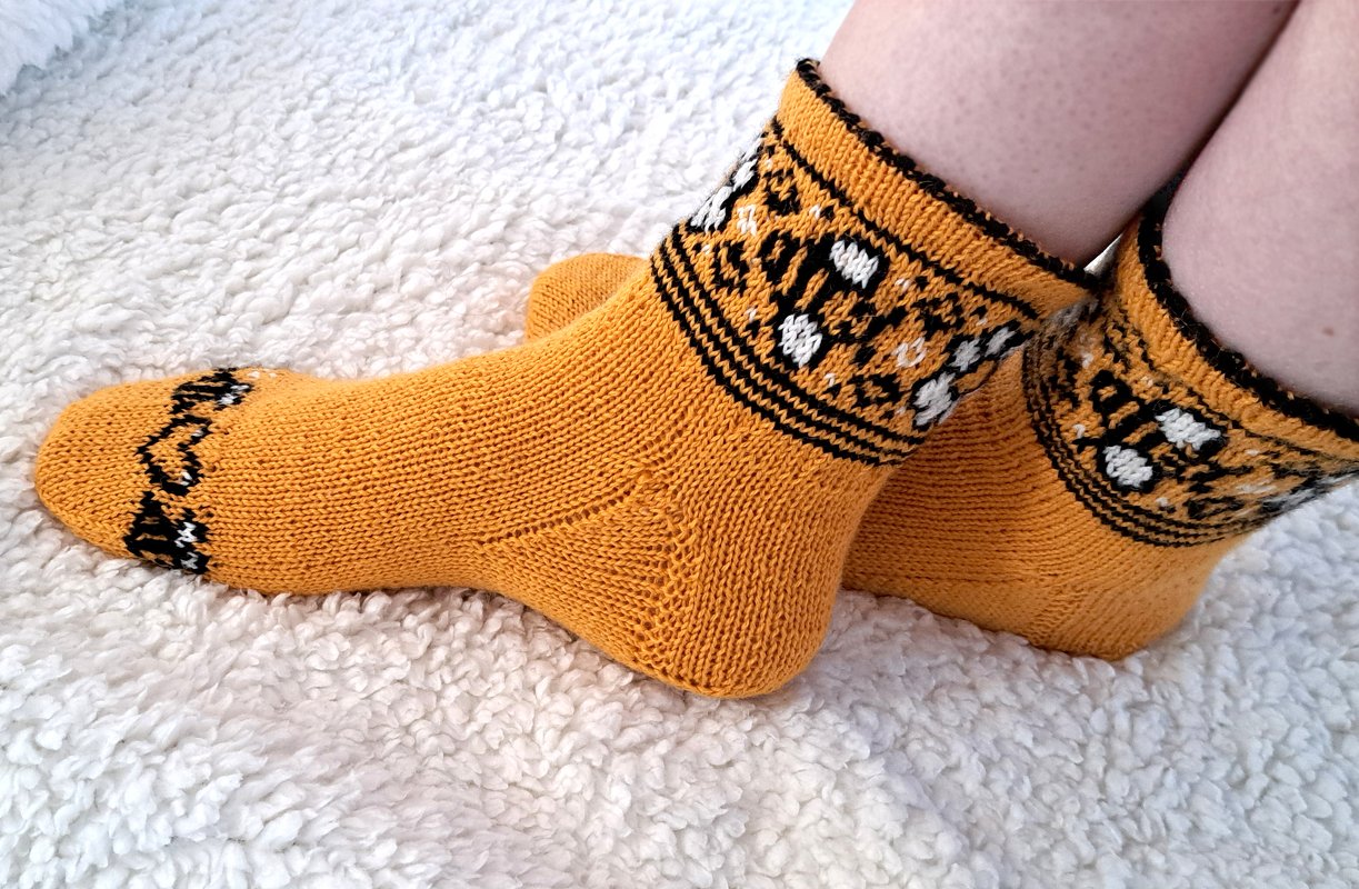 Colorwork Socken "Wildbienen" - digitale Anleitung - Bild 2