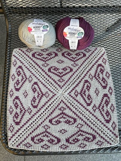 Jahresdecke 2025 Patchwork-Norway-Decke, gestrickt