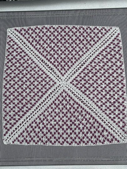 Jahresdecke 2025 Patchwork-Norway-Decke, gestrickt