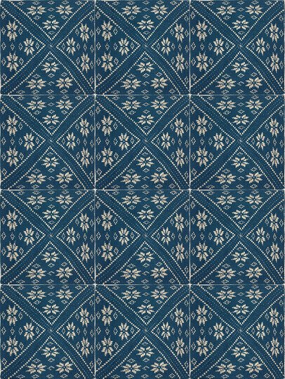 Jahresdecke 2025 Patchwork-Norway-Decke, gestrickt