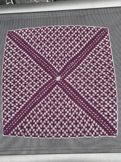 Jahresdecke 2025 Patchwork-Norway-Decke, gestrickt