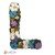 Floral letter L crochet applique