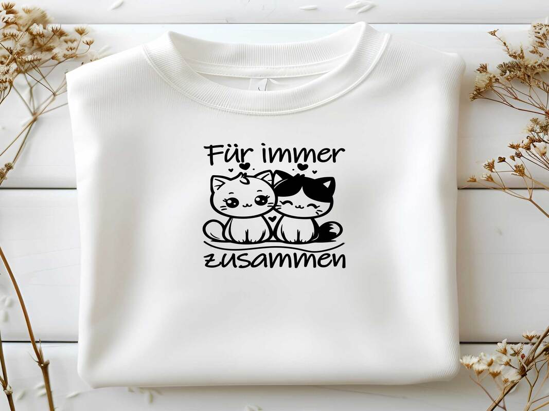 Plotterdatei EPS, PNG, DXF und SVG "FÜR Immer ZUSAMMEN"